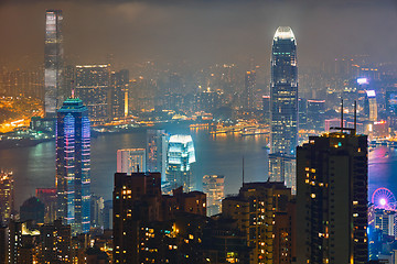 Image showing Hong Kong skyscrapers skyline cityscape view