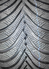 Image showing Winter tire for the car, close-up