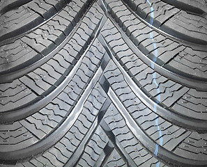 Image showing Winter tire for the car, close-up