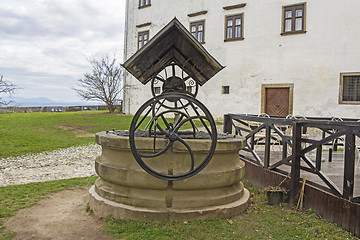 Image showing Old Water Well With Pulley in Ptuj, Slovenia