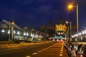 Image showing Montjuic hill in Barcelona, Spain