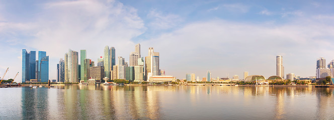 Image showing Singapore financial district in the morning