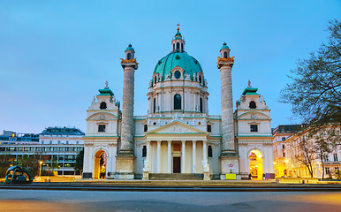 Image showing St. Charles\'s Church (Karlskirche) in Vienna, Austria