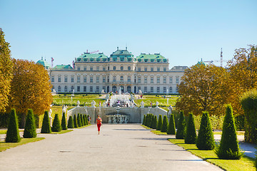 Image showing Belvedere palace in Vienna, Austria in the morning