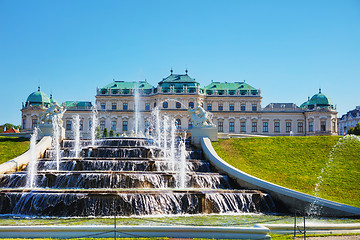 Image showing Belvedere palace in Vienna, Austria in the morning