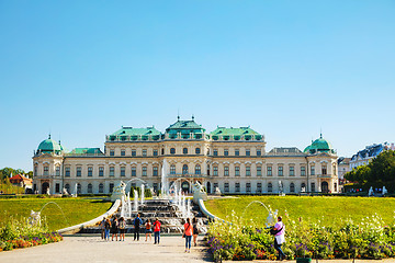 Image showing Belvedere palace in Vienna, Austria in the morning