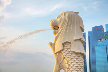 Image showing Close up of the Merlion