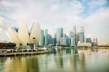 Image showing Singapore financial district in the morning