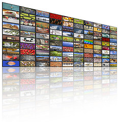 Image showing Big multimedia video and image walls