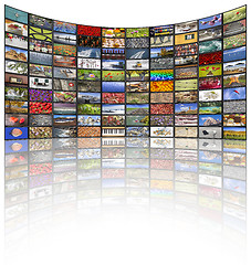 Image showing Big multimedia video and image walls