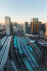 Image showing view of railway station in tokyo city in japan