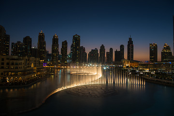 Image showing musical fountain in Dubai