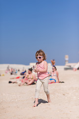 Image showing little girl at beach