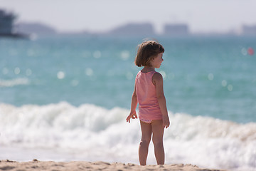 Image showing little cute girl at beach