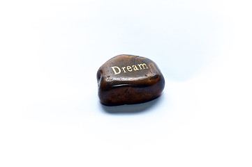 Image showing Polished dream stone over white