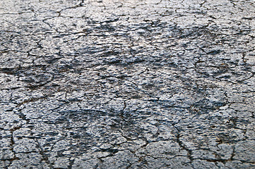 Image showing dried cracked asphalt roadway texture