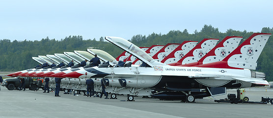 Image showing Thunderbirds on tarmac