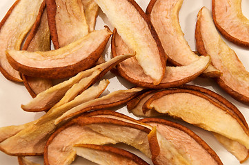 Image showing dried apple slices top view