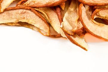 Image showing dried apple slices with copy space