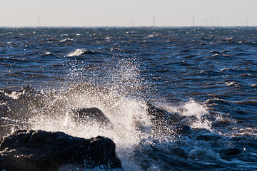 Image showing Stormy weather by the coast