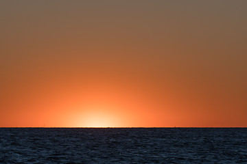 Image showing Colorful sunset in the horizon