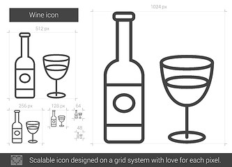 Image showing Wine line icon.