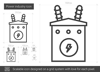 Image showing Power industry line icon.