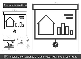 Image showing Real estate market line icon.