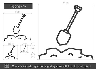 Image showing Digging line icon.