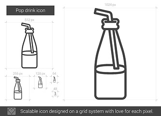 Image showing Pop drink line icon.