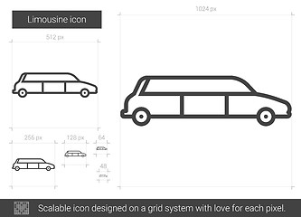 Image showing Limousine line icon.