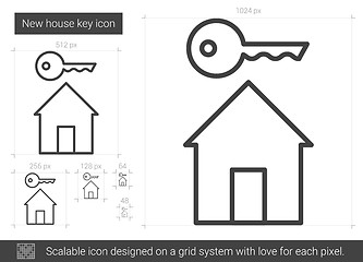 Image showing New house key line icon.