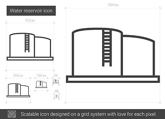 Image showing Water reservoir line icon.