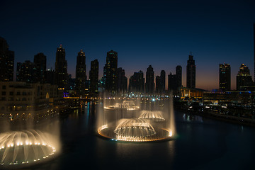 Image showing musical fountain in Dubai