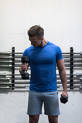 Image showing weight training fitness man