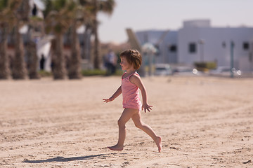 Image showing little cute girl at beach