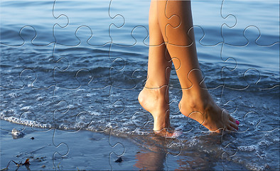 Image showing day at the beach puzzle