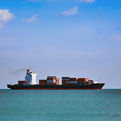 Image showing Container Ship in the Sea