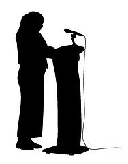 Image showing Woman public speaking