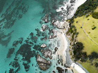 Image showing Scenic south coast aerial beach scape Australia