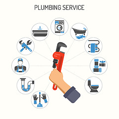 Image showing Plumbing Service Infographics