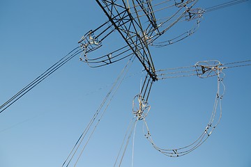 Image showing Electric lines above