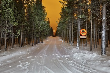 Image showing Snowy winter road