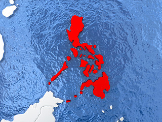 Image showing Philippines on globe