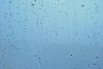 Image showing Rain drops on window