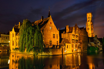 Image showing Famous view of Bruges, Belgium