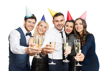 Image showing friends with champagne glasses at birthday party