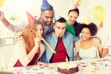 Image showing corporate team celebrating one year anniversary