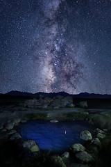 Image showing Long Exposure Hot Spring in Eastern Sierra Mountains