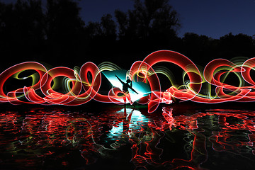 Image showing Long Exposure Light Painted Imagery With Color